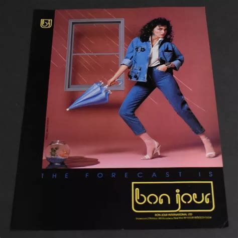1983 PRINT AD Sexy Heels Long Legs Fashion Lady Brunette Bon Jour Beauty Art Her 10 36