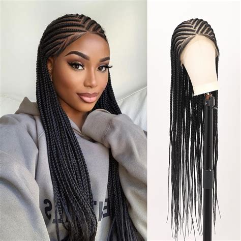 Amazon Esnccur X Hd Lace Front Braided Wigs Cornrow Braided