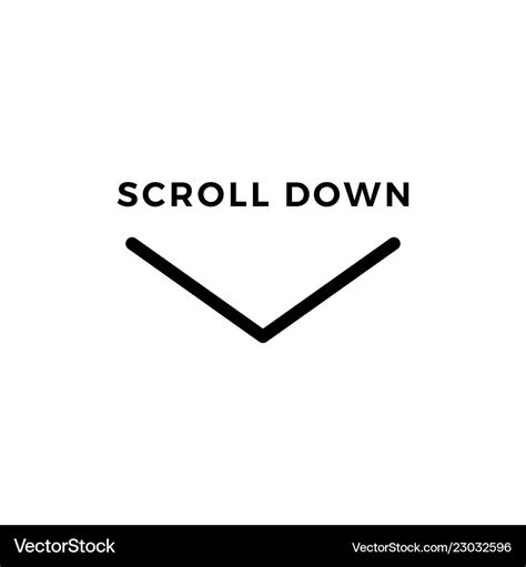 Scroll down icon scrolling symbol for web design Vector Image