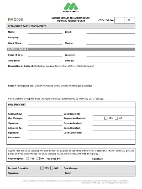 Fillable Online Cctv Request Form Fax Email Print Pdffiller