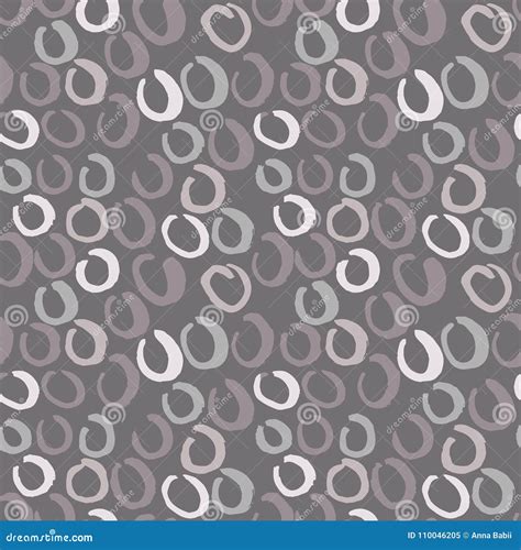Seamless Pattern With Grunge Circles Nude Brush Stroke Texture Vector