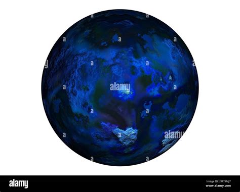 Digitally Rendered Planet Neptune Isolated On White Background Stock