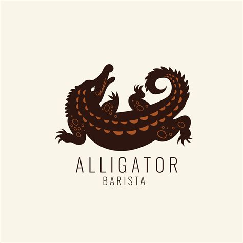 flat alligator logo template 15258449 Vector Art at Vecteezy