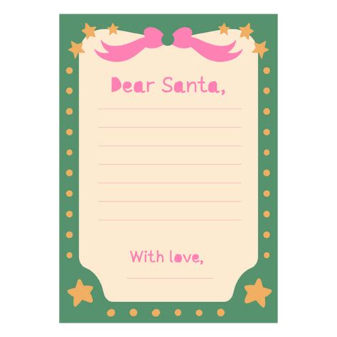 Dear Santa With Stars On A Green Background Png And Svg Design For T Shirts