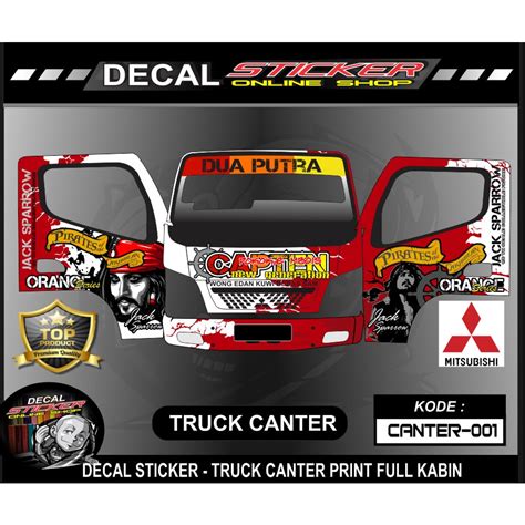 Jual STIKER KABIN TRUK CANTER FULL DECAL MOTIF NEW Shopee Indonesia