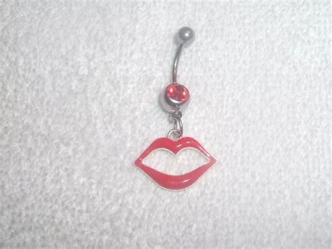 RED HOT LIPS Belly Button Navel Ring Body Jewelry Piercing G Sale PicClick UK