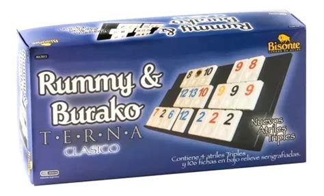 Rummy Burako Atriles Triple Terna Juego Mesa Clasico