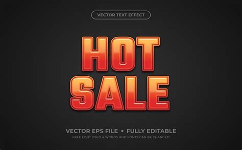 Premium Vector Hot Sale Editable Vector Text Effect