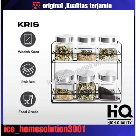 Jual Kris Ml Set Pcs Stoples Bumbu Dengan Rak Rak Bumbu Dapur