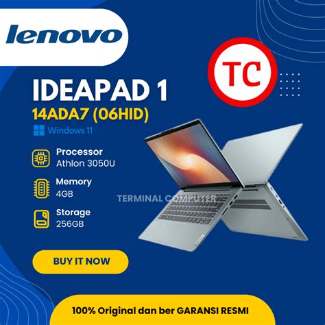 Jual Laptop Lenovo Ideapad Slim 1 14ada7 Athlon 3050 Shopee Indonesia