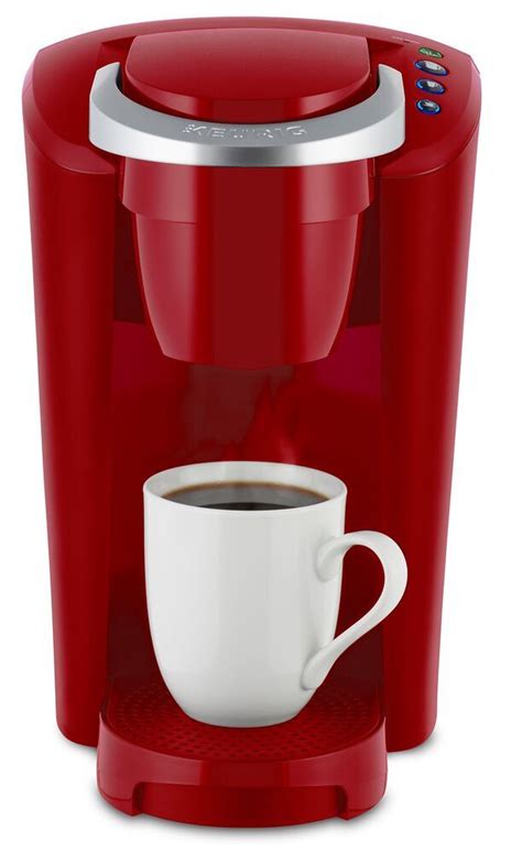 Single Serve Coffee Maker K Cup Red 3 Serving Sizes Removable Water Reservoir Keurig Single