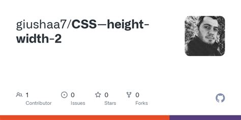 Github Giushaa Css Height Width