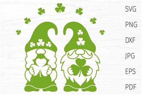 St Patrick Gnome Couple Svg St Patricks Day Svg Cut File 1217501