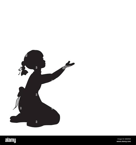 Girl Reaching Silhouette