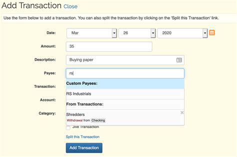 knowledge base payee management clearcheckbook