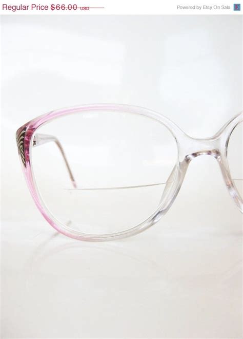 Sale 35 Off Vintage 1980s Eyeglasses Ladies Pink Eyeglass Frames 80s Oversized Sunglass Optical