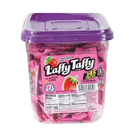 Wonka Laffy Taffy 145 Pieces Candy Jar Strawberry — Tscircle