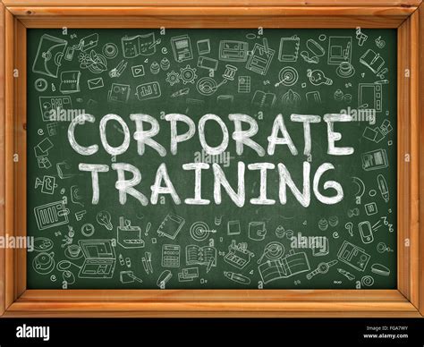 Corporate Training Hand Drawn On Green Chalkboard Stock Photo Alamy