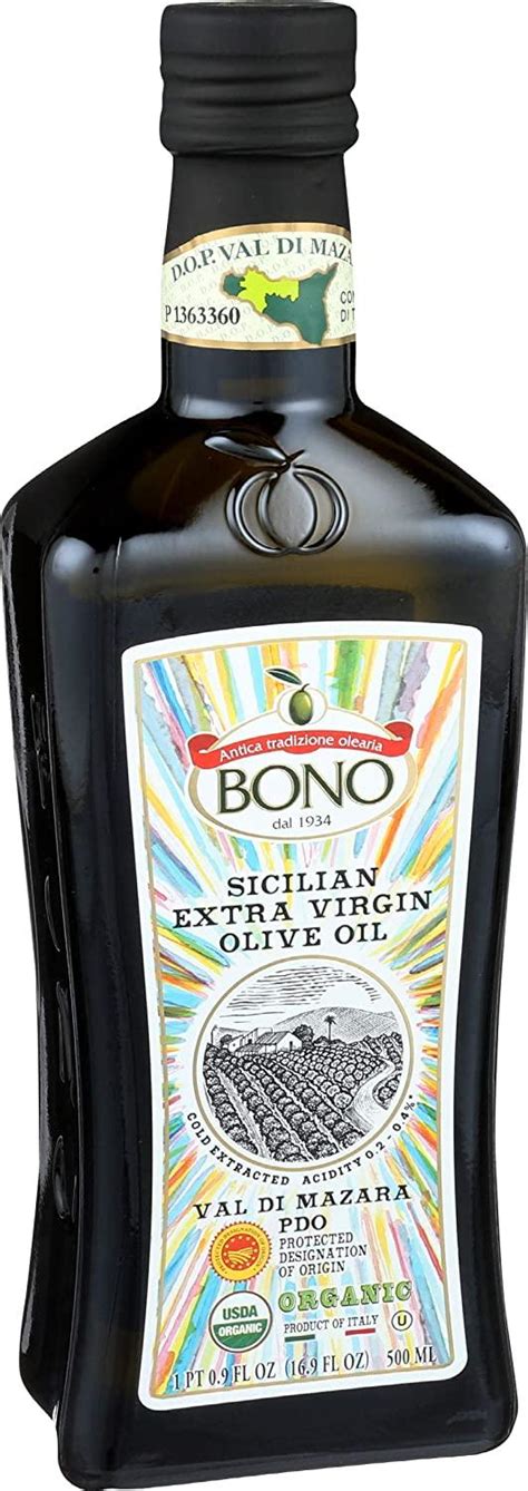 Bono Val Di Mazara Sicilian Pdo Organic Extra Virgin Olive Oil Fl Oz