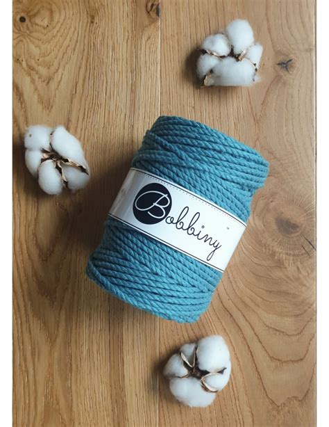 Teal Macrame Rope Ply Mm M Bobbiny