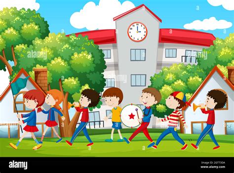 Marching Band Illustration Hi Res Stock Photography And Images Alamy