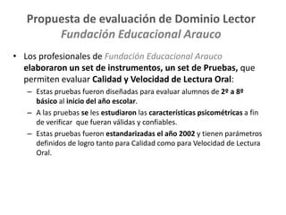 Pruebas De Dominio Lector Pptx