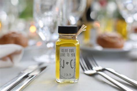Jarred Olive Oil Wedding Favors