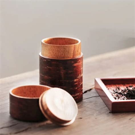 Aliexpress.com : Buy Wooden Tea Caddy Canister Tea Boxes 1Pcs Natural Wood Box Kung Fu Tea ...