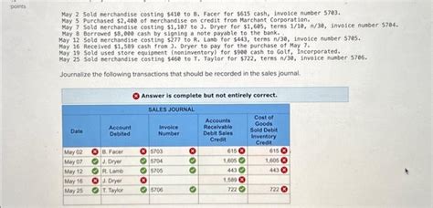 Solved May Sold Merchandise Costing To B Facer For Chegg