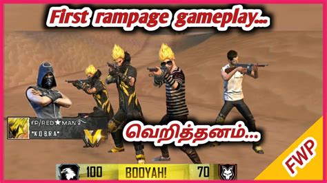 Free Fire Rampage Gameplay Tamil Rampage Event In Free Fire