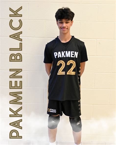 Pakmen 13u Boys Black Hubert 2022 2023 Pakmen Volleyball Club