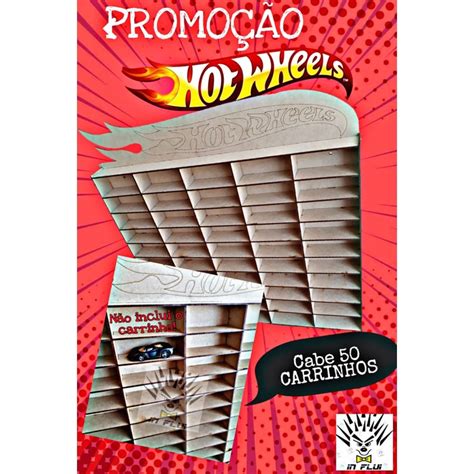 Porta carrinhos brinquedo hot wheels miniatura coleção mdf Shopee Brasil