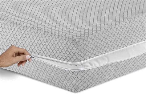 100 Poly Cotton Mattress Cover Fully Total Encasement Zipped Mattress