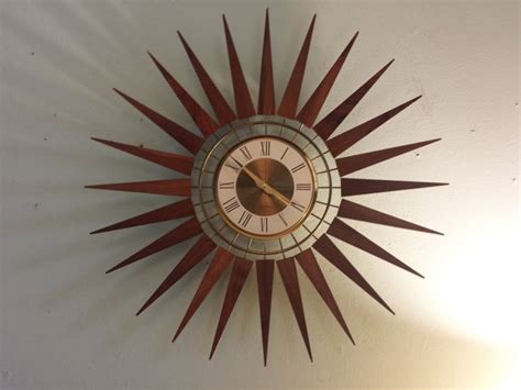 Elegant Seth Thomas Mid Century Modern Atomic Starburst Clock Etsy