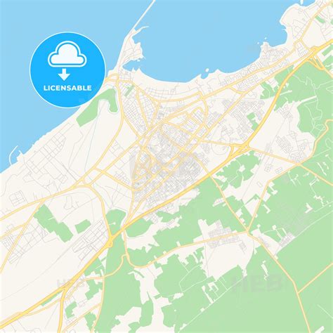 Printable Street Map Of Mohammedia Morocco Hebstreits