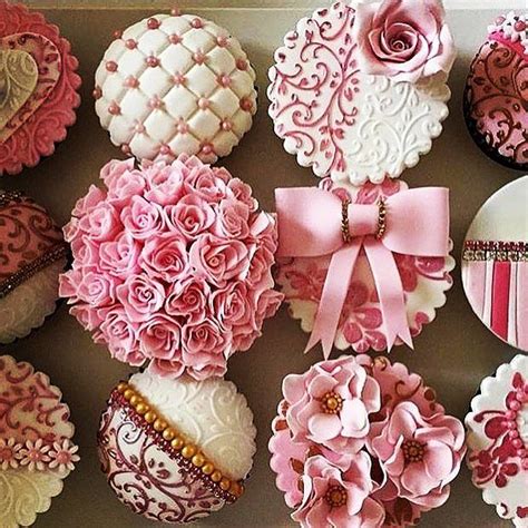 Fondant Cupcakes Cupcakes Rosa Cupcakes Flores Flower Cupcakes