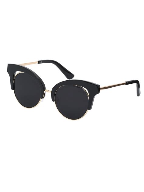 Black Frame Black Cat Eye Lenses Sunglasses Shein Sheinside