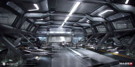 ArtStation - Cerberus Shuttle Bay, Brian Sum | Concept art, Scifi ...