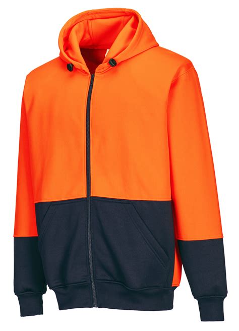 Hi Vis Two Tone Zip Hoodie Xtreme Safety