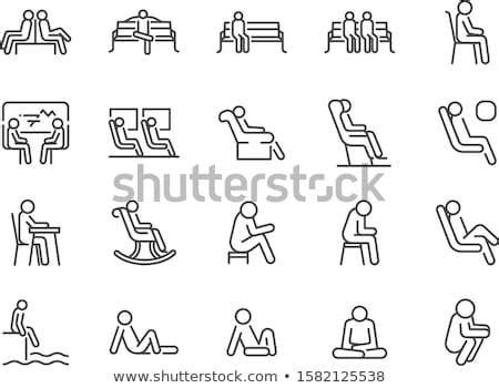 Wait Icon Set Included Icons As Seat Sit Chair Armchair Bench And