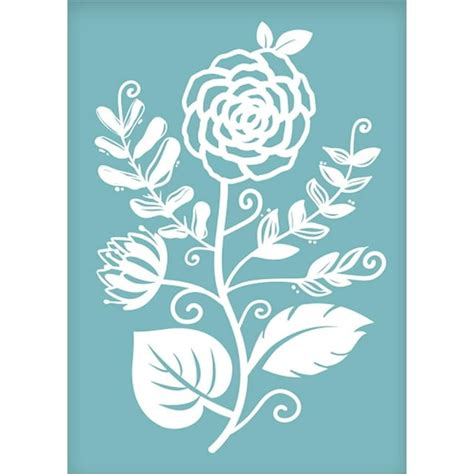 Self Adhesive Silk Screen Printing Stencil Flower Reusable Pattern Stencils