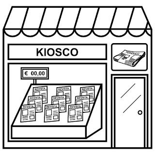 Kiosco Para Colorear Imagui