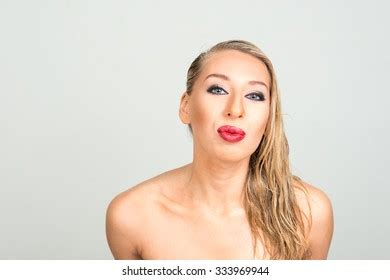 Sexy Nude Blonde Woman Flirting Stock Photo Shutterstock