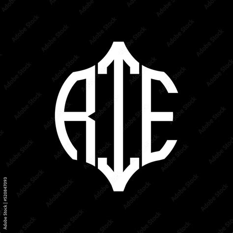 Rie Letter Logo Rie Best Black Background Vector Image Rie Monogram