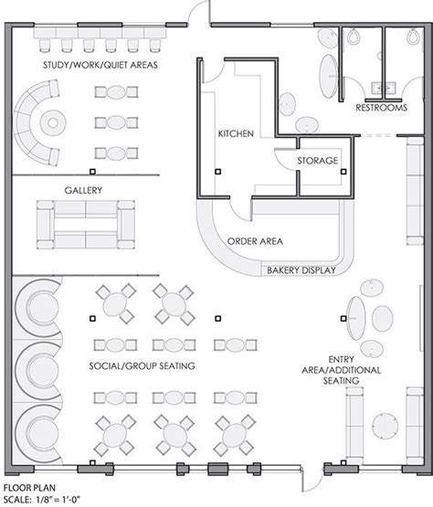 Pin by 덕 러버 on 인테리어 디자인 표기 Cafe floor plan Cafe design Restaurant