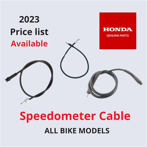 Honda Speedometer Cable Price List All Models C