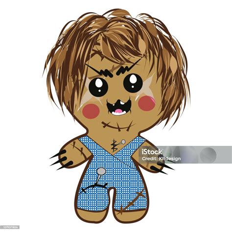 Cartoon Of A Scary Doll Stock Illustration Download Image Now Doll