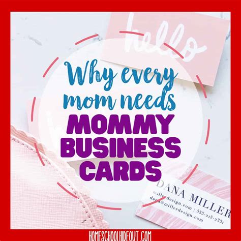 Trendy And Affordable Mommy Business Cards Homeschool Hideout