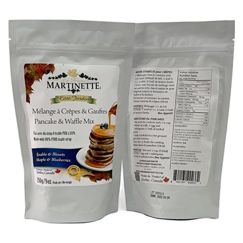 Harina Para Hot Cakes Maple Blueberry Con Acianos G La Ferme Martinette