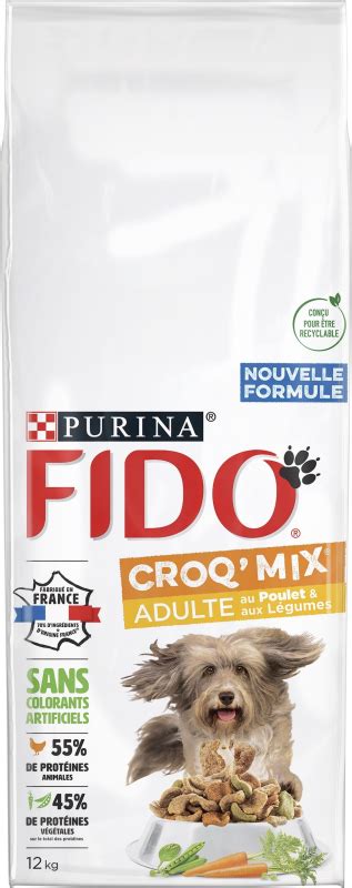 Fido Croq Mix Au Boeuf Ou Poulet Pour Chien Adulte